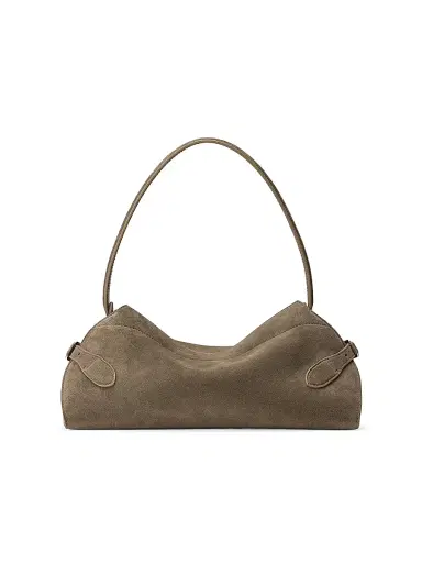 Ralph Lauren Collection Women's The Ralph Suede Shoulder Bag - Dark Taupe | Thumbnail 3