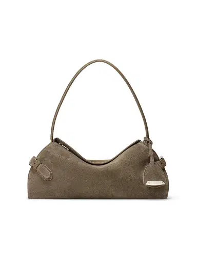 Ralph Lauren Collection Women's The Ralph Suede Shoulder Bag - Dark Taupe | Thumbnail 1