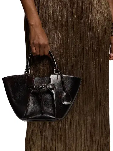 Ralph Lauren Collection Women's The Ralph Mini Belted Leather Tote Bag - Vintage Brown | Thumbnail 2 Ralph Lauren Collection Women's The Ralph Mini Belted Leather Tote Bag - Vintage Brown | Thumbnail 2