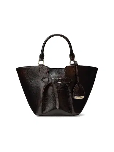 Ralph Lauren Collection Women's The Ralph Mini Belted Leather Tote Bag - Vintage Brown | Thumbnail 1 Ralph Lauren Collection Women's The Ralph Mini Belted Leather Tote Bag - Vintage Brown | Thumbnail 1