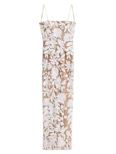 Bronx Banco Women's Dahlia Strapless Maxi Dress - White Silver | Thumbnail 1