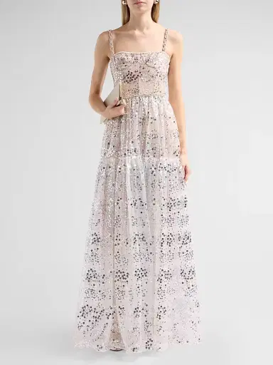 Bronx and Banco Women's Midnight Embellished Gown - White | Thumbnail 2