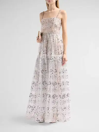 Bronx and Banco Women's Midnight Embellished Gown - White | Thumbnail 4