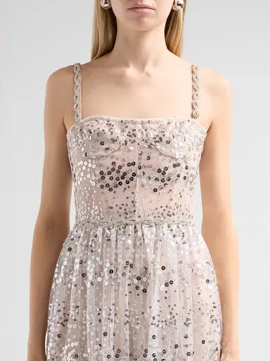 Bronx and Banco Women's Midnight Embellished Gown - White | Thumbnail 5