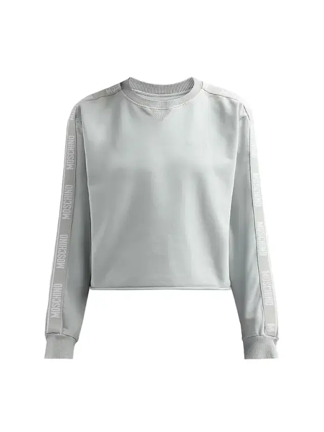 Moschino Women's Logo Stretch-Cotton Fleece Sweatshirt - Grey