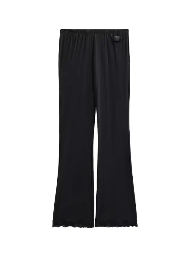 Women's Lace-Trim Microfiber Pajama Pants - Black Women's Lace-Trim Microfiber Pajama Pants - Black