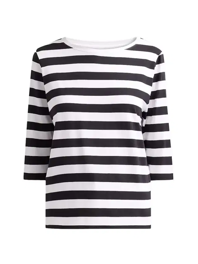 Majestic Filatures Women's Soft Touch Stripe Boatneck Shirt - Marine