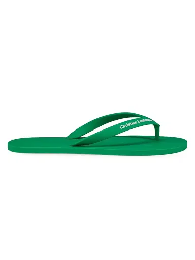 Christian Louboutin Men's Summer Rubber Thong Sandals - Primary Green - Size 13 | Thumbnail 1 Christian Louboutin Men's Summer Rubber Thong Sandals - Primary Green - Size 13 | Thumbnail 1