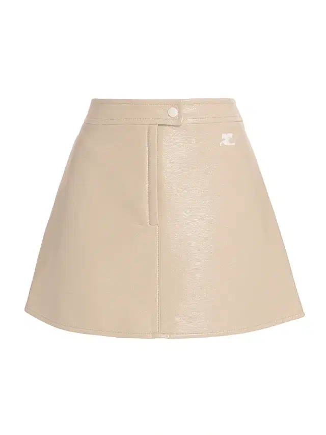 Women's Reedition Vinyl A-Line Miniskirt - Mastic Grey