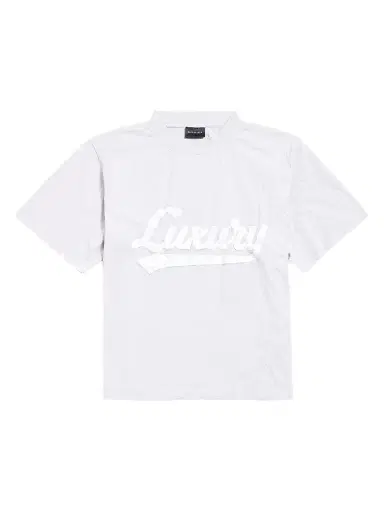 Balenciaga Women's Luxury Script Medium Fit T-Shirt - Dirty White - Size XL | Thumbnail 1