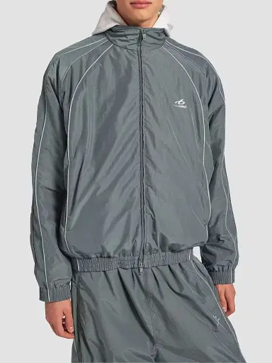 Balenciaga Men's Bodies Tracksuit Jacket - Elephant Grey - Size Small | Thumbnail 3