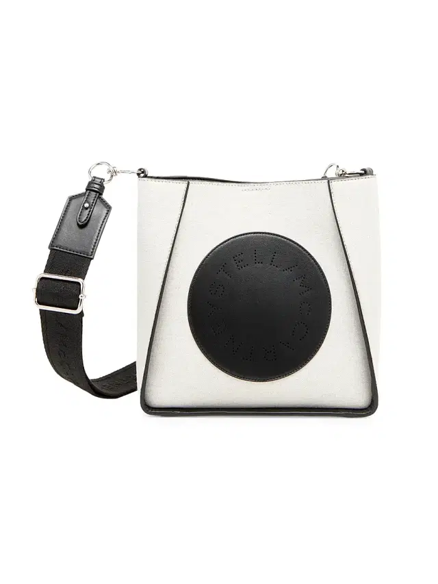 Stella McCartney Women's Logo Cotton Canvas Crossbody Bag - Black