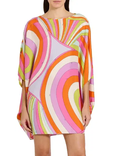 PUCCI Women's L'Alba Abtsract-Print Silk Caftan | Thumbnail 3
