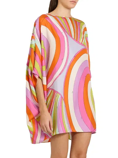 PUCCI Women's L'Alba Abtsract-Print Silk Caftan | Thumbnail 4