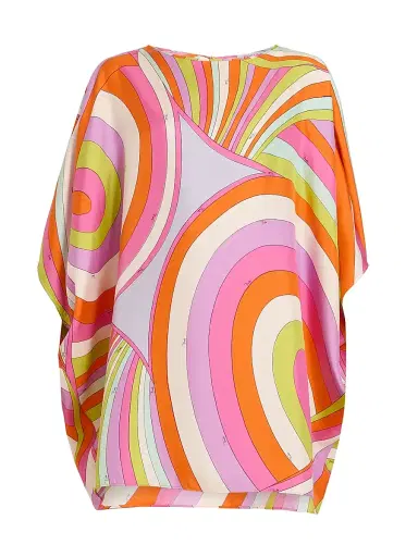 PUCCI Women's L'Alba Abtsract-Print Silk Caftan | Thumbnail 1