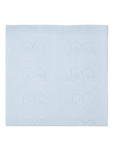 Marie-Chantal Angel Wing Cashmere Blanket - Blue | Thumbnail 2 Marie-Chantal Angel Wing Cashmere Blanket - Blue | Thumbnail 2