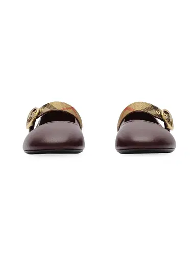 Burberry Women's Robin Ballerina Flats - Vineyard Red - Size 11 | Thumbnail 2