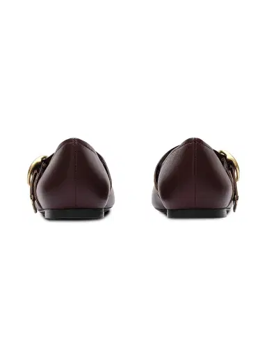 Burberry Women's Robin Ballerina Flats - Vineyard Red - Size 11 | Thumbnail 3