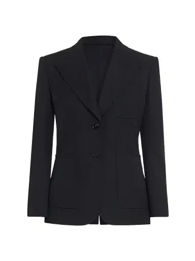 Chloé Women's Single-Breasted Wool Blazer - Black | Thumbnail 1 Chloé Women's Single-Breasted Wool Blazer - Black | Thumbnail 1