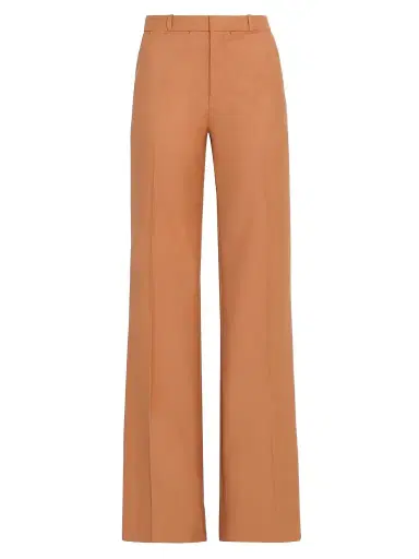 Chloé Women's Wool Wide-Leg Trousers - Tannish Red | Thumbnail 1