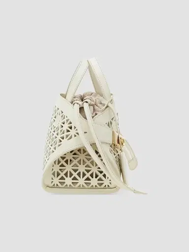Ferragamo Women's Hug Mini Laser-Cut Leather Top Handle Bag | Thumbnail 4 Ferragamo Women's Hug Mini Laser-Cut Leather Top Handle Bag | Thumbnail 4