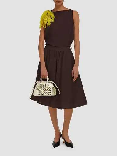 Ferragamo Women's Hug Mini Laser-Cut Leather Top Handle Bag | Thumbnail 8 Ferragamo Women's Hug Mini Laser-Cut Leather Top Handle Bag | Thumbnail 8