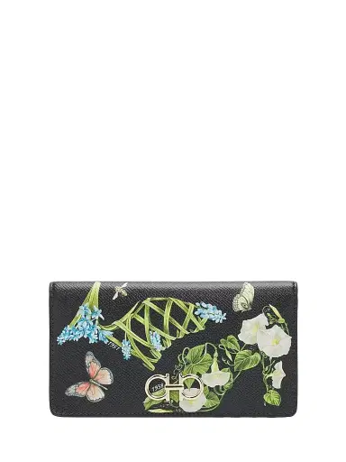Ferragamo Women's Eden Shoe-Print Gancini Leather Wallet | Thumbnail 1 Ferragamo Women's Eden Shoe-Print Gancini Leather Wallet | Thumbnail 1