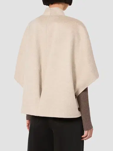 Max Mara Women's Lightweight Cashmere Cape - Stone | Thumbnail 4