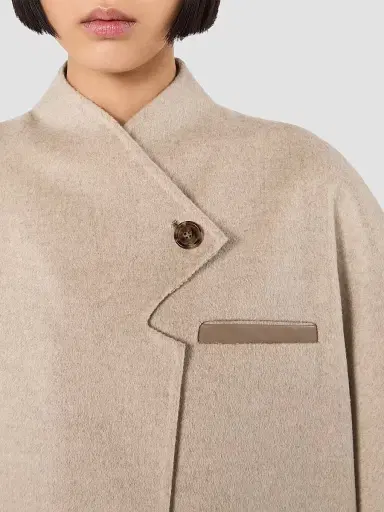 Max Mara Women's Lightweight Cashmere Cape - Stone | Thumbnail 6