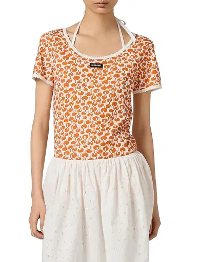 Miu Miu Women's Cotton T-Shirt - Size Medium | Thumbnail 2