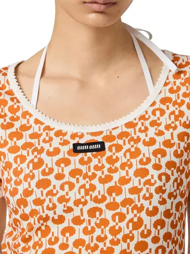 Miu Miu Women's Cotton T-Shirt - Size Medium | Thumbnail 5