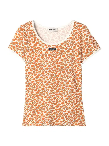 Miu Miu Women's Cotton T-Shirt - Size Medium | Thumbnail 1