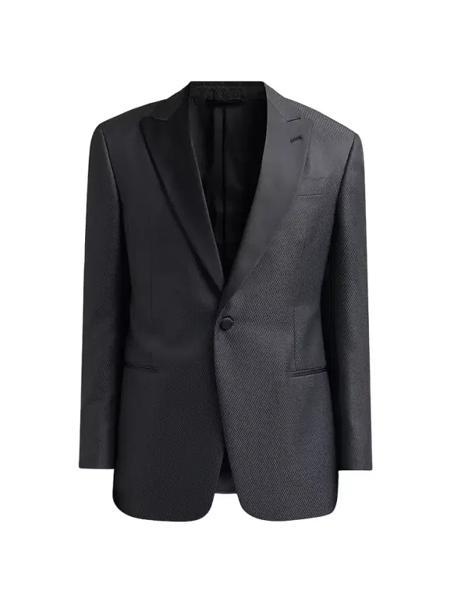 Giorgio Armani Men's Wool-Silk Micro Jacquard Dinner Jacket - Black Beauty