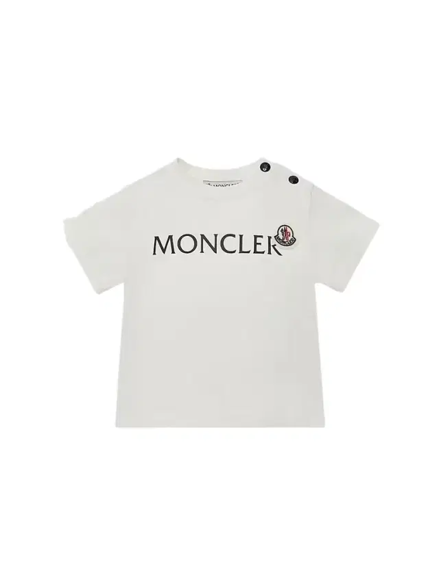 Moncler Baby Boy's & Little Boy's Crew Neck in Cotton Jersey - White