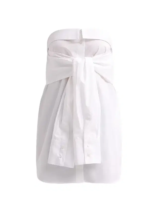 Giuseppe Di Morabito Women's Act II: The Fall Of Icarus Cotton Poplin Strapless Tie-Front Mini Dress - White