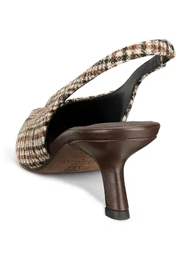 Brunello Cucinelli Women's Houndstooth Alpaca-Blend Slingback Pumps | Thumbnail 3 Brunello Cucinelli Women's Houndstooth Alpaca-Blend Slingback Pumps | Thumbnail 3