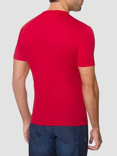 Stefano Ricci Men's Eagle Embroidered Design T-Shirt - Spy Red | Thumbnail 3