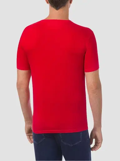 Stefano Ricci Men's Eagle Crystal Embroidered Logo T-Shirt - Spy Red | Thumbnail 3 Stefano Ricci Men's Eagle Crystal Embroidered Logo T-Shirt - Spy Red | Thumbnail 3