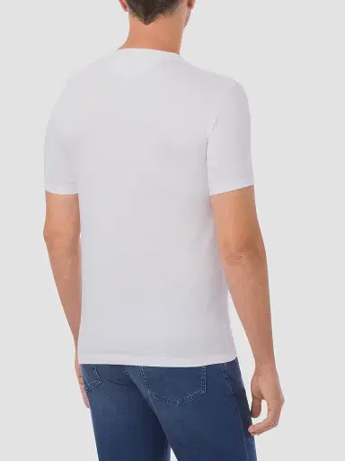 Stefano Ricci Men's Eagle Crystal Embroidered Logo T-Shirt - White | Thumbnail 3 Stefano Ricci Men's Eagle Crystal Embroidered Logo T-Shirt - White | Thumbnail 3
