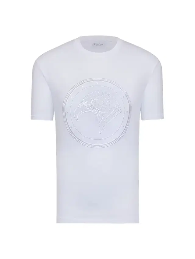 Men's Eagle Embroidered Logo T-Shirt - White