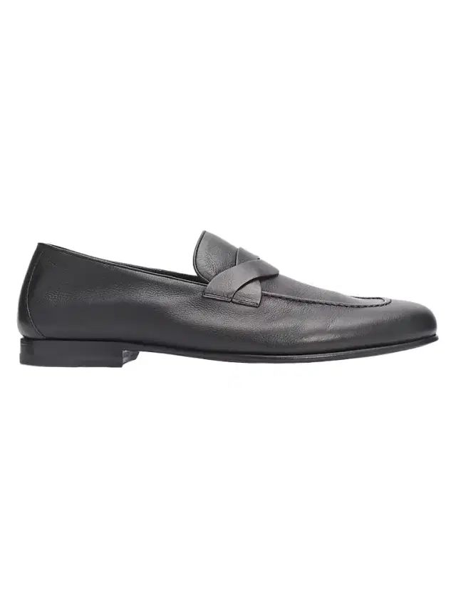 Tom Ford Men's Gigi Twisted Band Leather Loafer - Black - Size 7