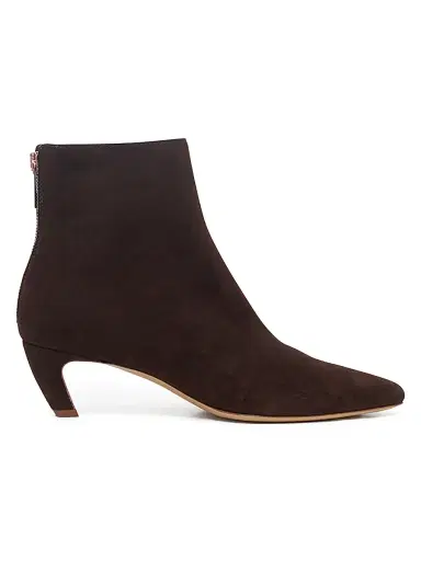 Gabriela Hearst Women's Clayton 50MM Suede Ankle Booties - Dark Chocolate - Size 11 | Thumbnail 1 Gabriela Hearst Women's Clayton 50MM Suede Ankle Booties - Dark Chocolate - Size 11 | Thumbnail 1