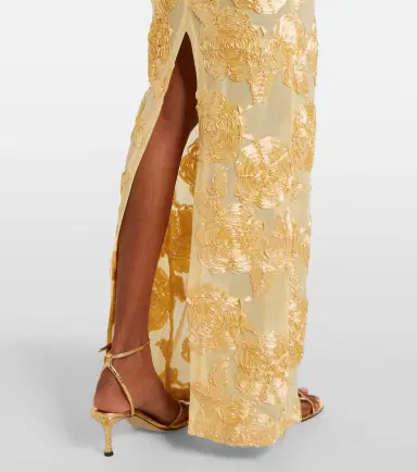 ROTATE Floral-appliqué off-shoulder maxi dress | Thumbnail 5