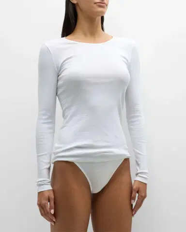 Hanro Cotton Seamless Long-Sleeve Top | Thumbnail 2