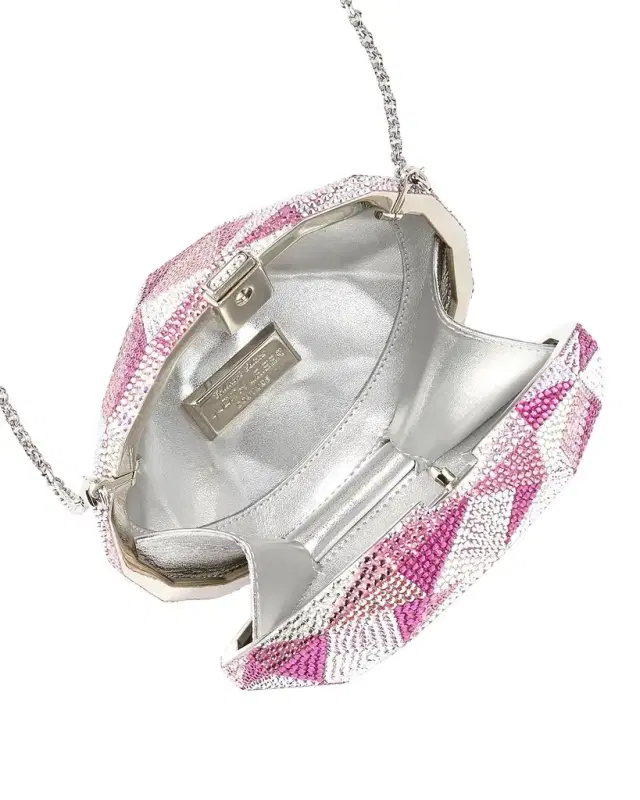 Judith Leiber Couture Pink Diamond Clutch Bag