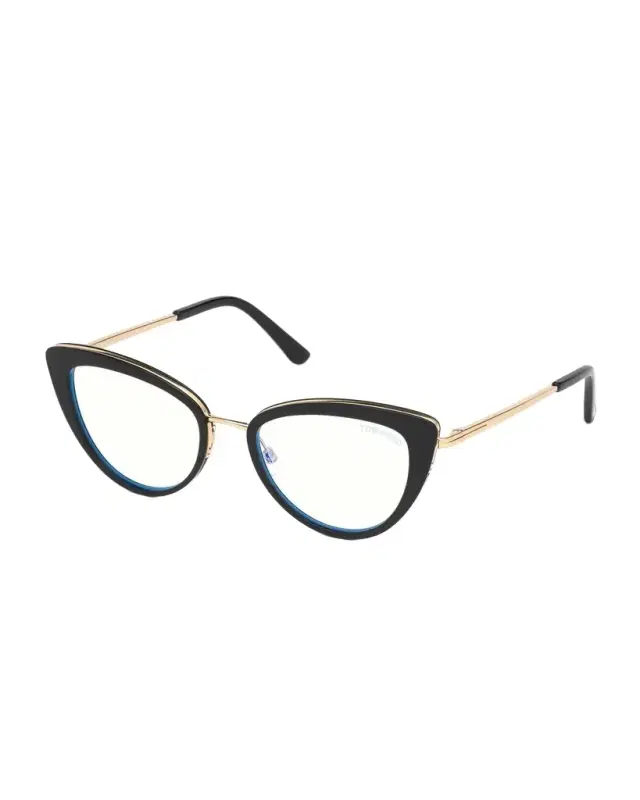TOM FORD Blue Block Metal Cat-Eye Optical Frames