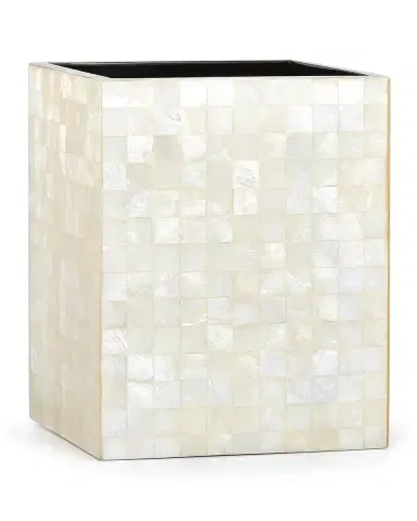 Labrazel Capiz Ivory Wastebasket | Thumbnail 1