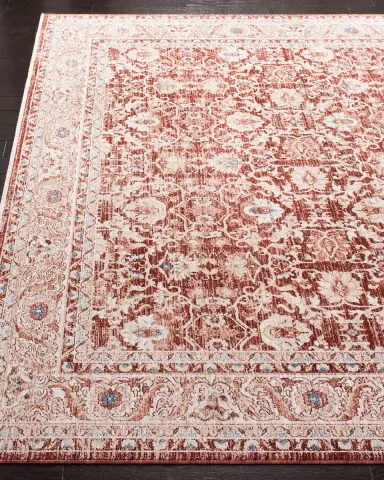 Lauren Ralph Lauren Warwick Red Power-Loomed Rug | Thumbnail 3