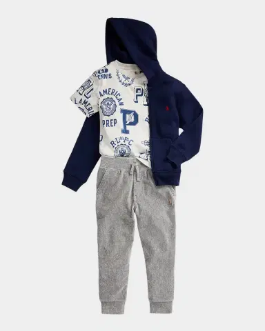 Ralph Lauren Childrenswear Boy's Knitted Fleece Hoodie | Thumbnail 4