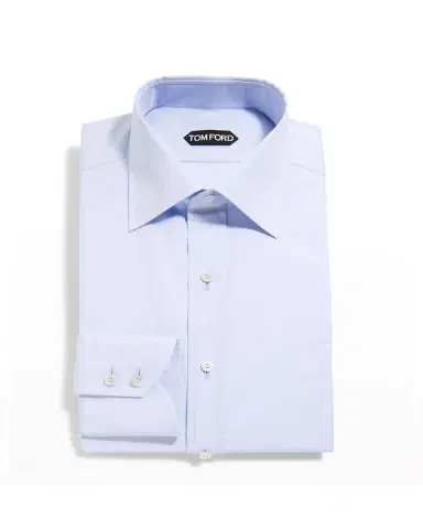 Tom Ford Men's Solid Point Collar Dress Shirt | Thumbnail 3 Tom Ford Men's Solid Point Collar Dress Shirt | Thumbnail 3